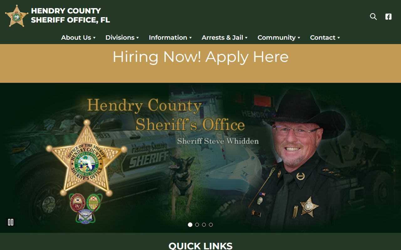 Hendry County Sheriff's Office website